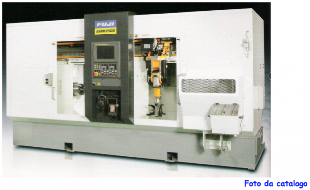 Tornio Bimandrino Fuji ALANW41T2 con gantry loader - Foto integrale macchina 