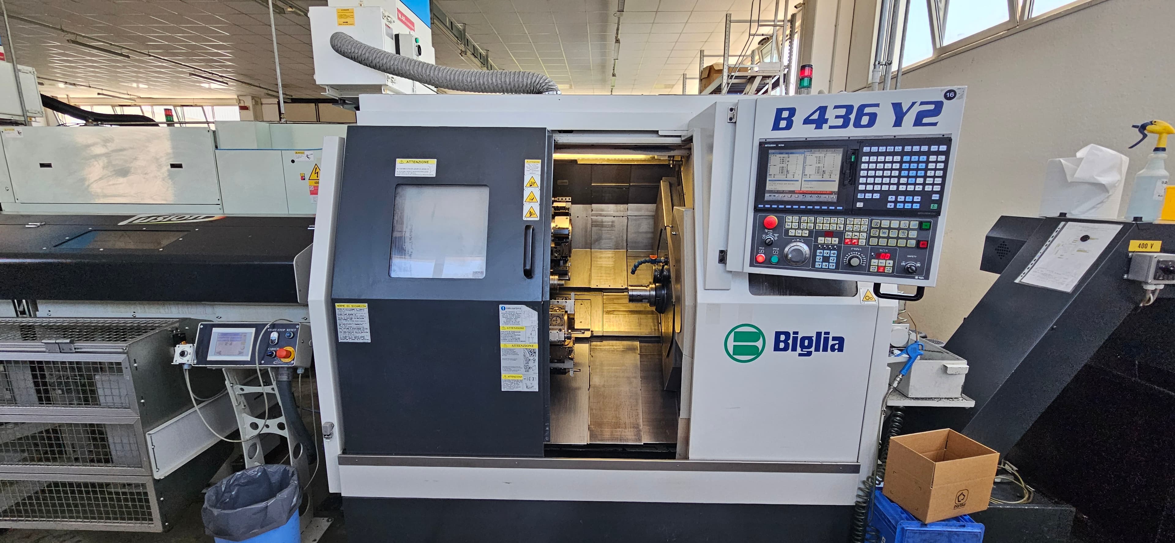 Tornio CNC con caricamento da barra Biglia B436
