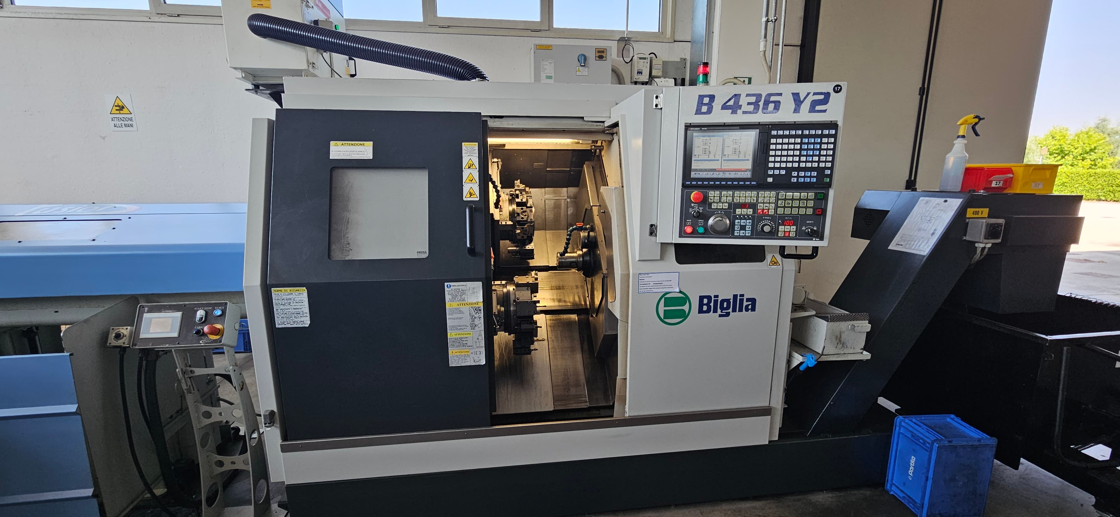Tornio CNC con caricamento da barra Biglia B436Y2