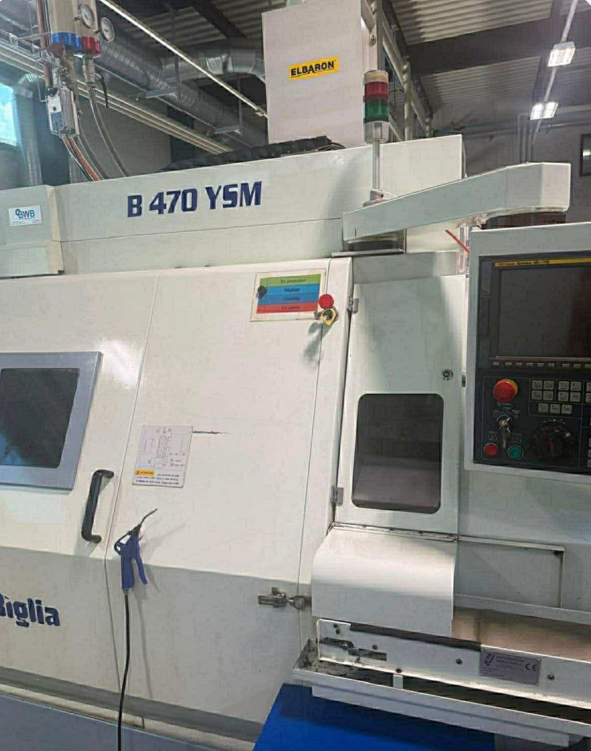 Tornio CNC con caricamento da barra Biglia B470