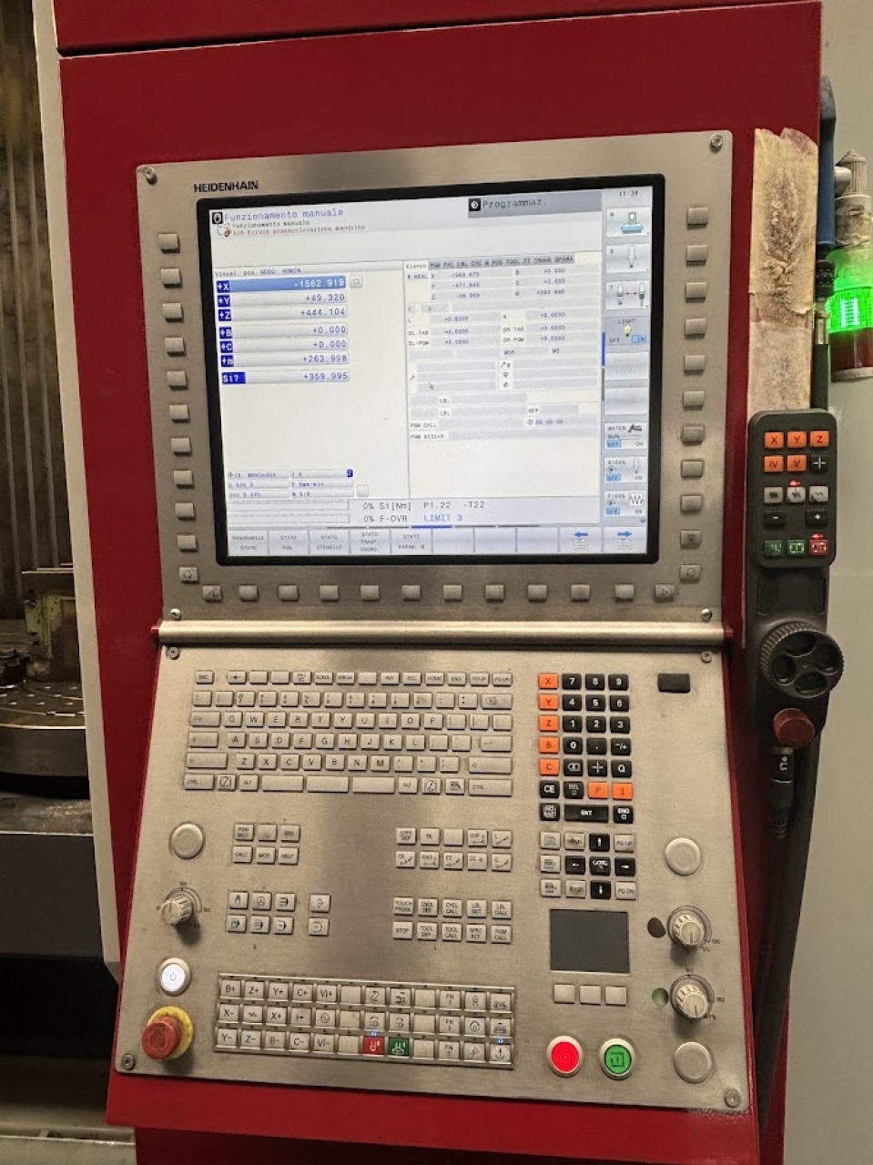 Centro Di Lavoro A Montante Mobile Foto pannello di controllo 