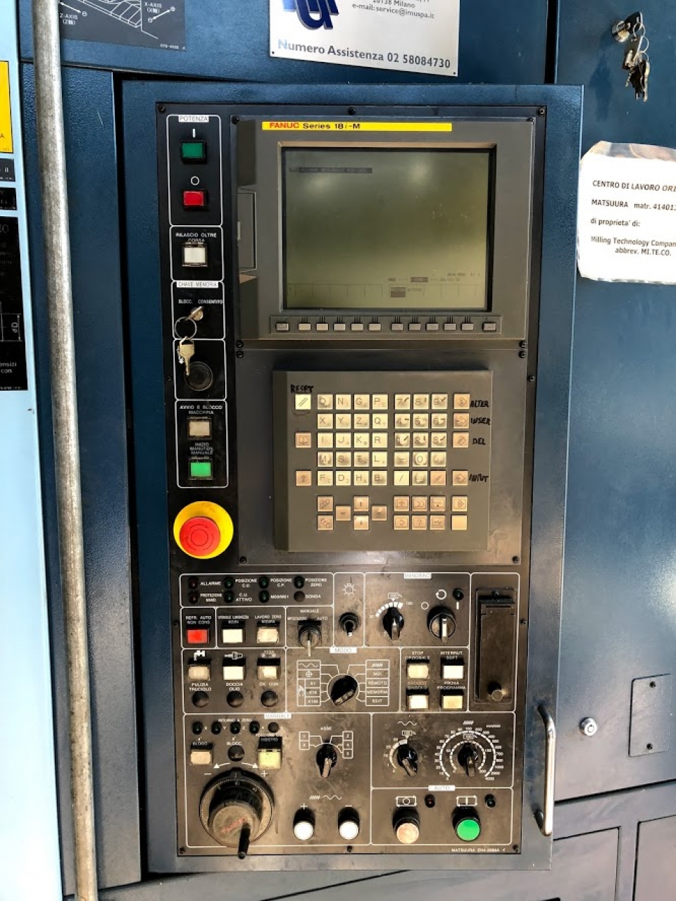 Centro Di Lavoro Orizzontale Multipallet MATSUURA ES-450 H II PLUS Foto pannello di controllo 